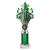 5 Star Multisport Tube Trophy Green and Silver 265mm