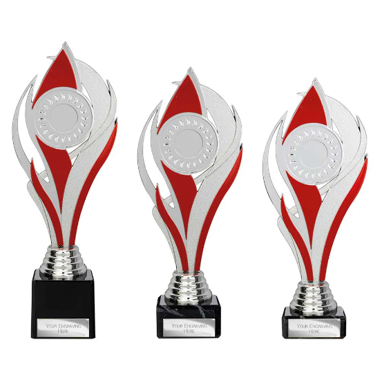 Volcano Trophy Silver & Red