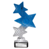 Trinity Star Multisport Plastic Trophy Blue & Silver 185mm