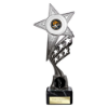 Innov8 Star Plastic Trophy Silver & Black 230mm