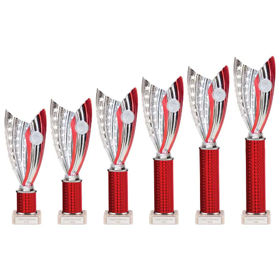 Glamstar Plastic Tube Trophy Red