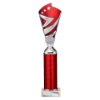 Hurricane Multisport Plastic Tube Cup Silver & Red 300mm