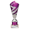 Hurricane Multisport Plastic Tube Cup Silver & Purple 200mm