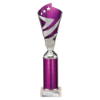 Hurricane Multisport Plastic Tube Cup Silver & Purple 275mm