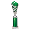 Hurricane Multisport Plastic Tube Cup Silver & Green 275mm