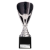 Rising Stars Premium Plastic Trophy Silver & Black 205mm