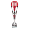 Eclectic Trophy Silver & Red 330mm