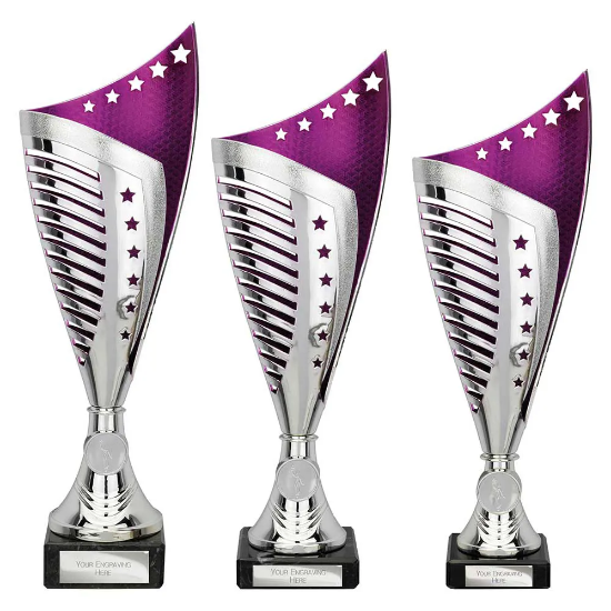 Nebula Trophy Silver & Purple