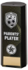 BLACK PLASTIC FILLED COLUMN FOOTBALL PARENTS PLAYER (1in CEN) - 8.25in