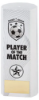 WHITE PLASTIC FILLED COLUMN FOOTBALL PLAYER OF THE MATCH (1in CEN) - 8.25in