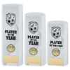 WHITE PLASTIC FILLED COLUMN FOOTBALL PLAYER OF THE YEAR (1in CEN)