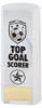 WHITE PLASTIC FILLED COLUMN FOOTBALL TOP GOAL SCORER (1in CEN) - 6in