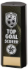 BLACK PLASTIC FILLED COLUMN FOOTBALL TOP GOAL SCORER (1in CEN) - 8.25in